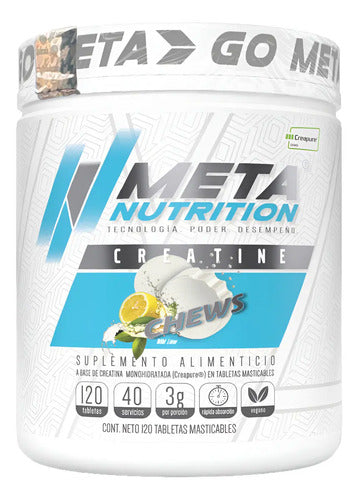 Creatina Sello Creapure Meta Nutrition 120 Chews 40 Serv Sabor Wild Lime