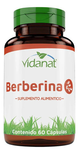 Berberina 500 Mg Vidanat 60 Cápsulas Suplemento Sin Sabor