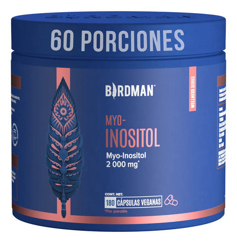Birdman Myo Inositol 2000 Mg | Sin Aditivos | 60 Porciones | 180 Cápsulas Sin Sabor