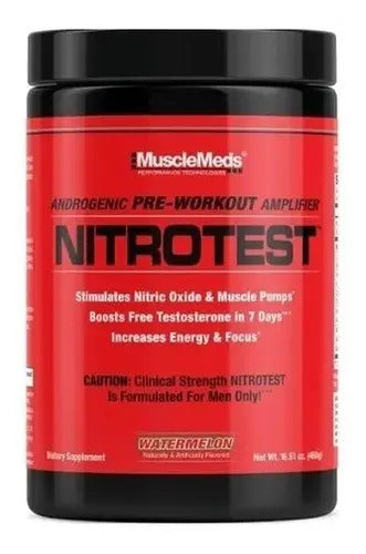 Pre Entreno Musclemeds Nitrotest Oxido Nitrico Sabor Watermelon Sandía