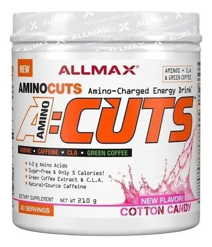 Suplemento En Polvo Allmax Aminoacido Cafeina De Amino Cuts Sabor Algodon De Azucar X 210g