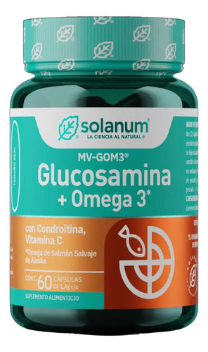Solanum Glucosamina Con Omega 3 60 Cápsulas Vitamina C Sin Sabor