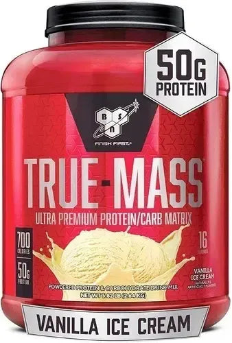 Proteina Bsn True Mass 5.75 Lbs Ganador Los Sabores Sabor Vanilla Vainilla