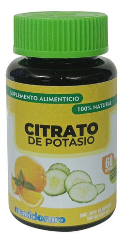 Citrato De Potasio 60 Cápsulas Maxicloruro Sabor Naranja-limón Vegano