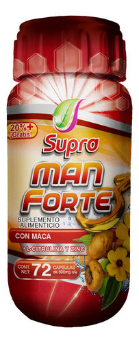 Man Forte Maca Supra Natura 72 Capsulas Maca Vitaminas Sin Sabor