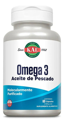 Suplemento En Cápsulas De Gel Kal Omega 3 X 137g Sin Sabor
