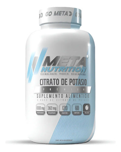 Meta Nutrition Citrato De Magnesio Alta Pureza 120 Caps Sin Sabor