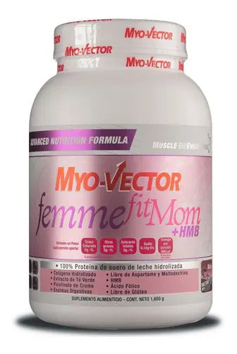 Proteína Myovector Femme Fit Mom + Hmb 1.6 Kg Sabor Fresa