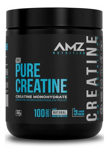 Amz Creatina Monohidratada Pura 500 Gr 100 Serv Sabor Sin Sabor