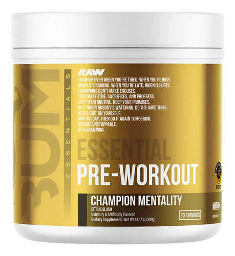 Raw Cbum Essential Pre-workout 30 Servicios Sabor Champion Mentality