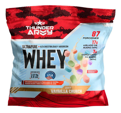 Proteina Whey Thunder Army 5 Lbs Isolatada Hydrolizada Vainilla