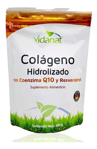 Colageno Hidrolizado Coenzima Q10 Y Resveratrol Vidanat 300g Sabor Matcha