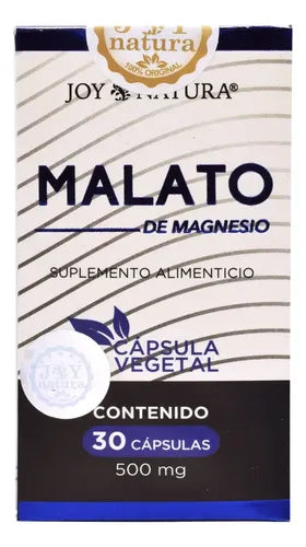 Malato De Magnesio Joy Natura 30 Cápsulas Sin Sabor Suplemento Nutricional