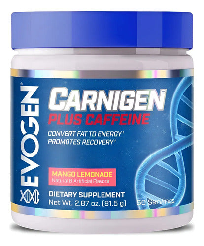 Suplemento En Carnitina Evogen Proteínas De Carnigen Plus Caffeine Sabor Mango Lemonade X 81g