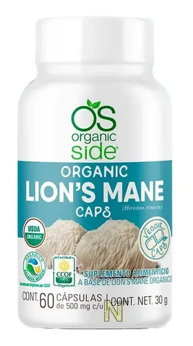 Melena De León Orgánico Greenside 60 Cápsulas Sabor Natural Veganas