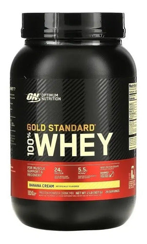 Suplemento En Polvo Optimum Nutrition Gold Standard 100% Whey Proteína Proteína Sabor Banana Cream X 907g