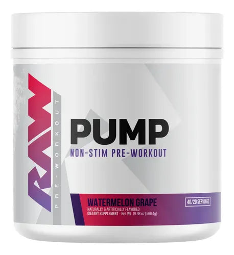 Raw Cbum Pump Non Stim 40/20 Servicios Sabor Watermelon Grape