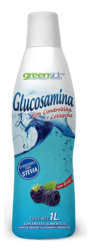 Glucosamina Bebida Greenside 1 Litro Green Side Sabor Berries