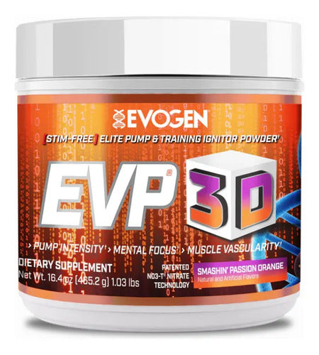 Pre Entreno Evogen Evp 3d Polvo Smashing Passion Orange 40 Porciones