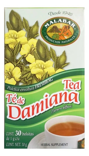 Té De Damiana En Bolsitas Malabar 30 Sobres