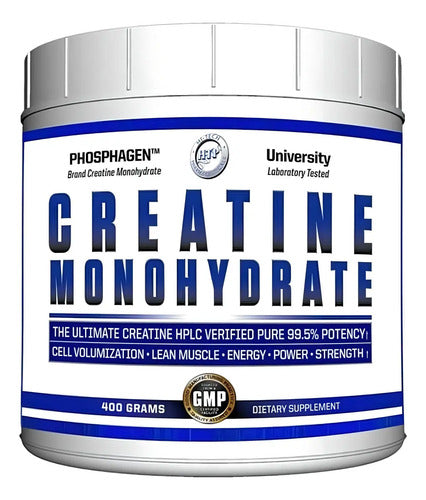 Creatina Monohidratada Hi Tech Hplc Pura Fosfageno 400 Gr Sin Sabor