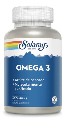 Solaray Omega 3 Cont. 60 Cápsulas ( 1.56g ) Sabor Sin Sabor