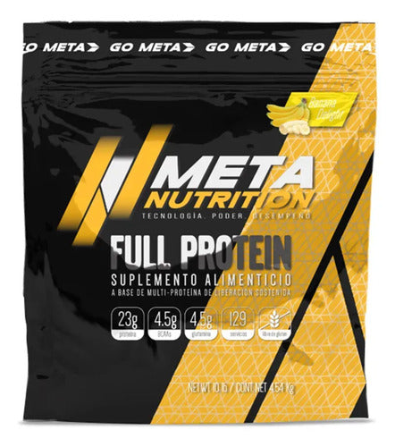 Proteina Meta Nutrition Full Protein 10 Libras 129 Porciones Sabor Banana