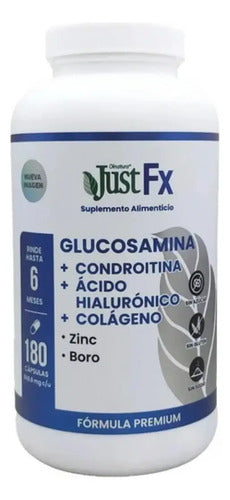 Justfx Glucosamina 180caps 568.8mg C/u Sabor Sin Sabor