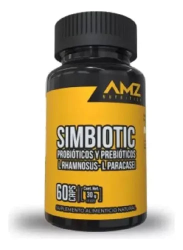 Amz Simbiotic Probioticos Y Prebioticos 60 Caps Sabor Sin Sabor