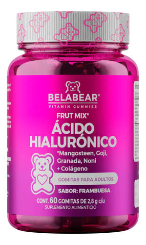Belabear Ácido Hialurónico 60gomitas Frambuesa Solanum Frambuesa