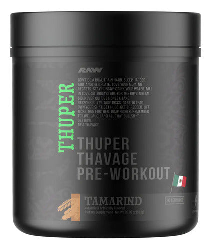 Pre Entreno Cbum Thuper Thavage Pwo Raw Nutrition 20 Serv Sabor Tamarindo Tamarindo