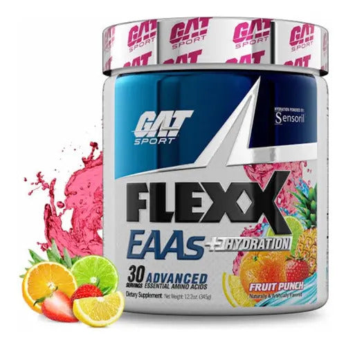 Flexx Eaas Gat Sport Aminoácidos Esenciales 30 Servicios Sabor Fruit Punch Ponche De Frutas