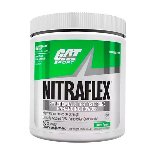 Suplemento En Polvo Gat Nitraflex (30 Servicios) Sabor Manzana Verde