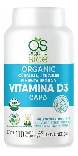 Cúrcuma, Jengibre, Pimienta Negra Y Vitamina D3 110caps Neutro