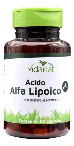 Acido Alfa Lipoico 60 Cápsulas Vidanat Suplemento Alimen Sabor Sin Sabor Natural
