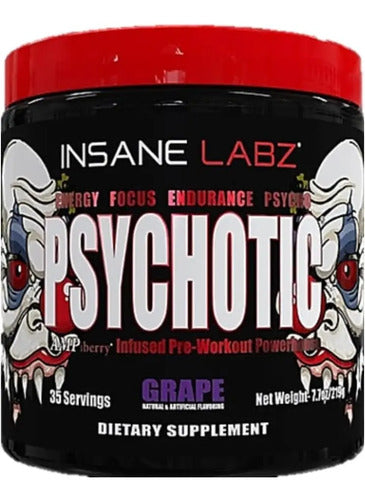 Suplemento Insane Labz Blend Psychotic Sabor Uva De 220g - Polvo