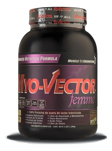 Proteína Myo-vector Femme 3 Lbs Zero Carbs Sabor Moka En Pote