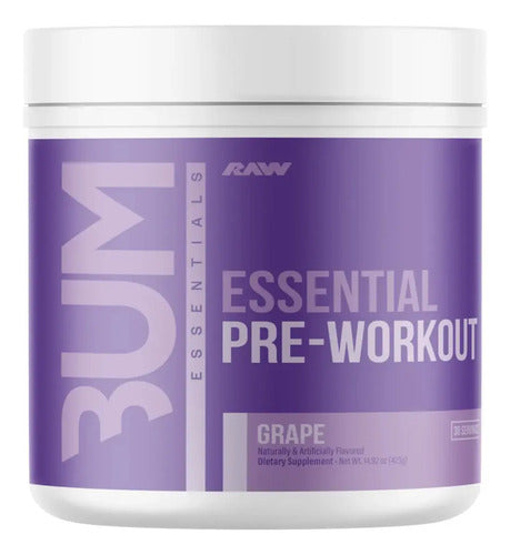 Cbum Raw Essential Preentreno 30 Servicios Sabor Uva Grape