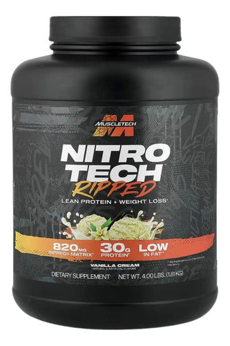 Proteina Muscletech Nitrotech Ripped 4 Libras Sabor Vainilla