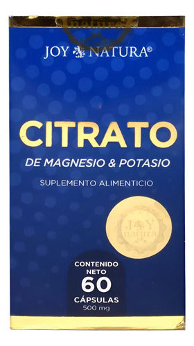 Citrato De Magnesio Y Potasio 60 Capsulas Joy Natura Sabor Sin Sabor