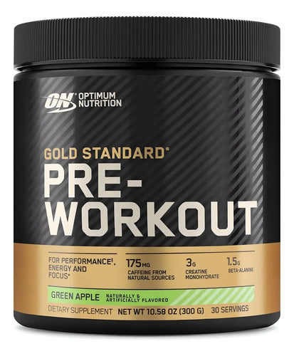 Pre Entreno Optimum Nutrition Gold Standard De 300g Sabor Manzana Verde