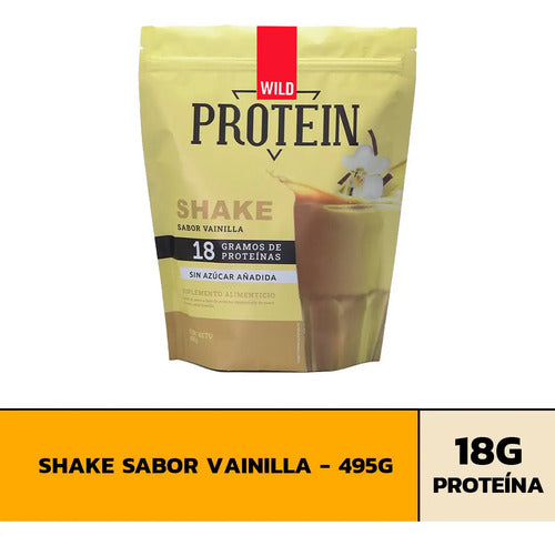 Proteina 100% Whey Wild Foods 495g Sabor Vainilla