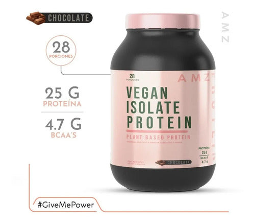 Amz Proteína Aislada De Origen Vegetal Vegano 925g / 28 Serv Vainilla