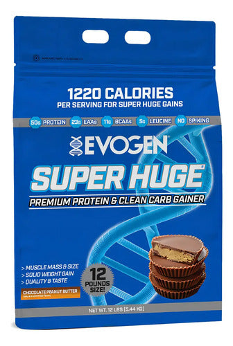 Proteína En Polvo Evogen Super Huge De 12 Libras Con Sabor A Chocolate Y Mantequilla De Maní Chocolate/crema De Maní