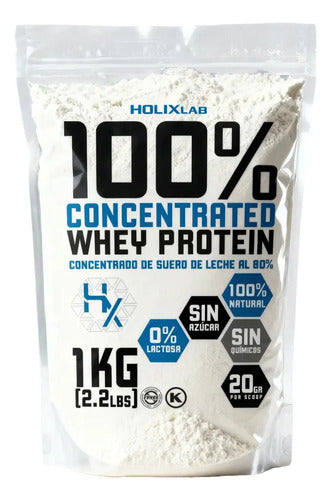 Proteína Whey Isolean Holix Lab 1kg Sin Sabor Suero 90% Aislada