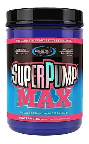 Pre Entreno Gaspari Superpump Max Sabor Frambuesa Azul 640g