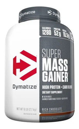 Super Mass Gainer 6lbs Dymatize Proteina Ganador Rich Chocolate