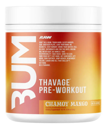 Pre Entreno Cbum Thavage 512 Gr Sabor Chamoy Mango 40 Servicios