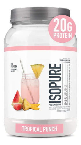 Proteina Isopure Infusions 900g 36 Serv Sabor Tropical Punch Ponche Tropical