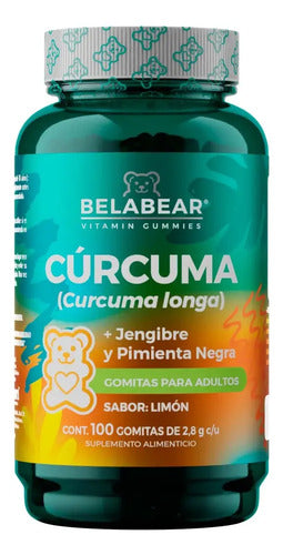Solanum Curcuma Jengibre Y Pimienta Negra 100 Gomitas Sabor Limón Belabear